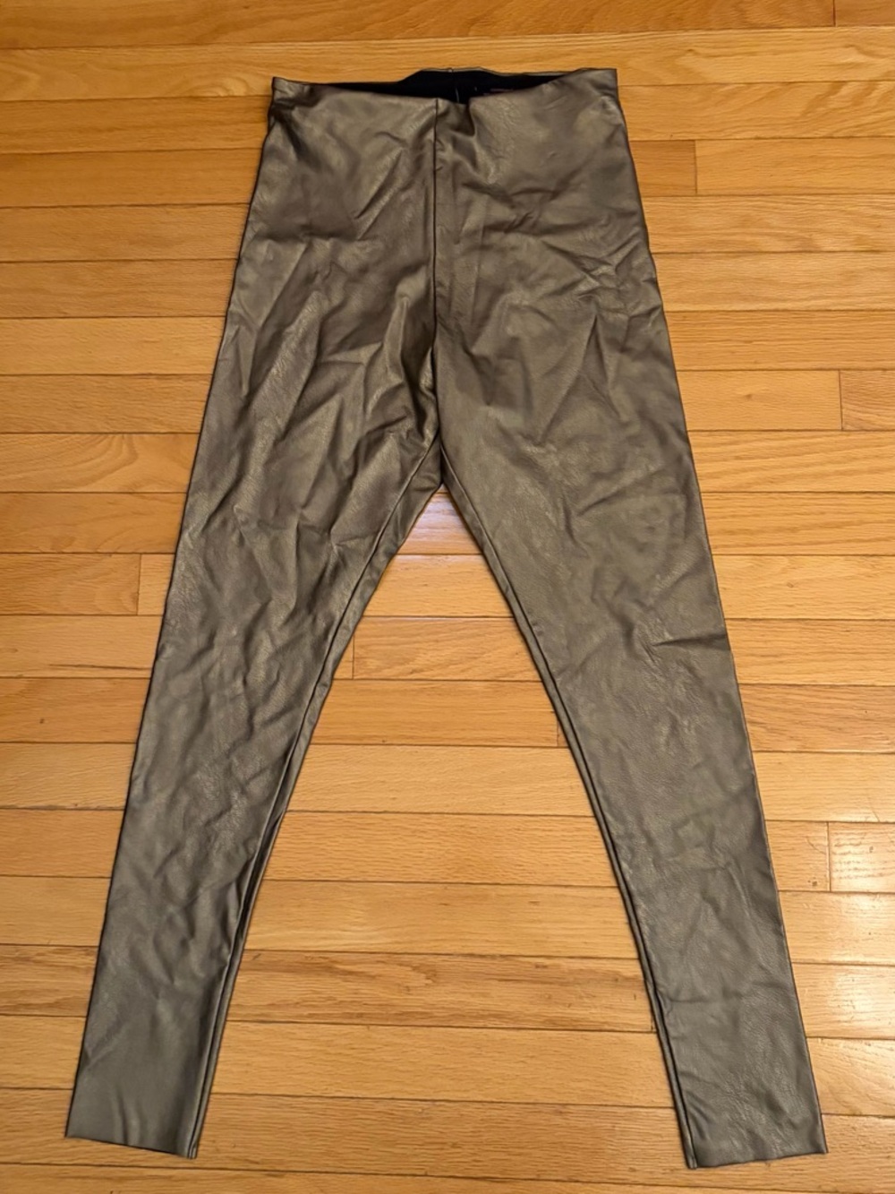 Commando Metallic Gray Faux-Leather Joggers